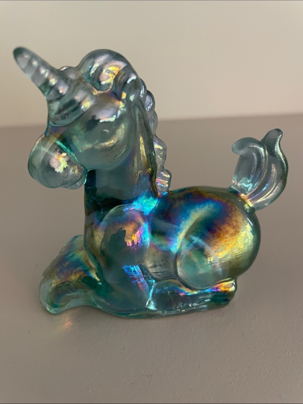 Boyd Glass Lucky Unicorn-Carnival Mint Julep